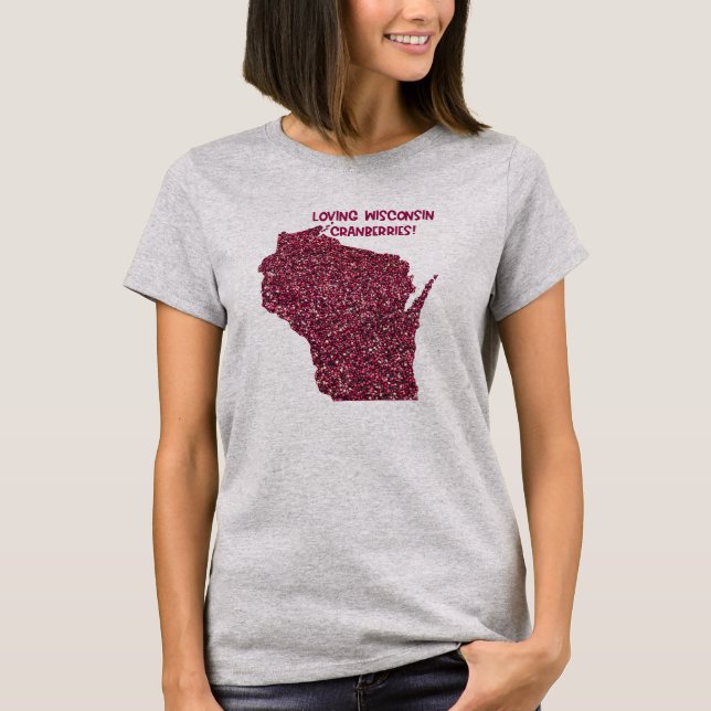 Camiseta Loving Wisconsin Cranberry (Frente)