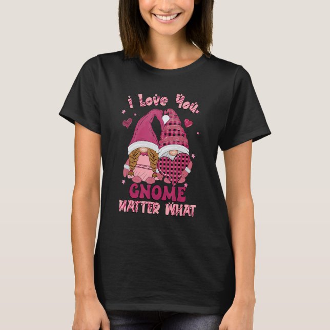 Camiseta Loving You Gnome Matter What Buffalo Plaid Valenti (Frente)