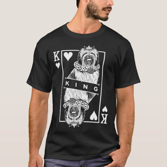 Camiseta Lowchen King Of Hearts Little Lion Dog Pop (Frente)