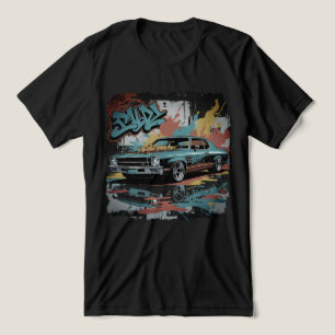 Camiseta Lowrider dos anos 60 em estilo de arte de parede d