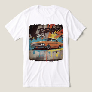 Camiseta Lowrider dos anos 60 em estilo de arte de parede d