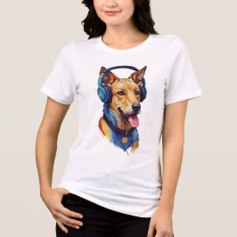 Camiseta Loyal Beats – Abstract Dog Listening to Music