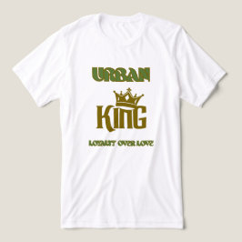 CAMISETA LOYALTY OVER LOVE URBAN KING MEN'S WHITE/OLIVE