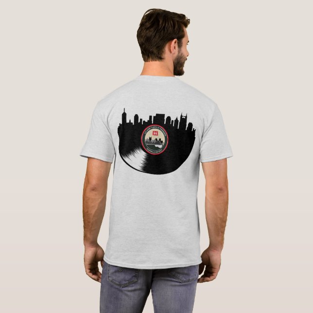 Camiseta LRN Skyline Disco de Vinil (Parte Traseira Completa)