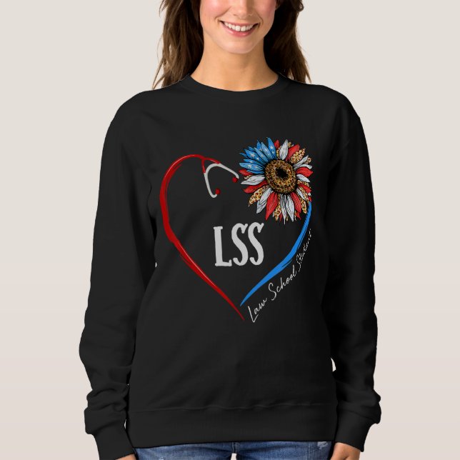 Camiseta Lss Law School Study Future Lawyer Sunflower Ste (Frente)