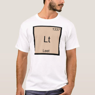 Camiseta Lt - Símbolo de Elemento Químico Engraçad