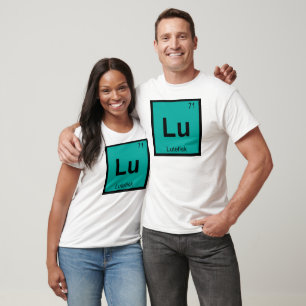 Camiseta Lu - Química do Lutefisk Símbolo da Tabela Periódi
