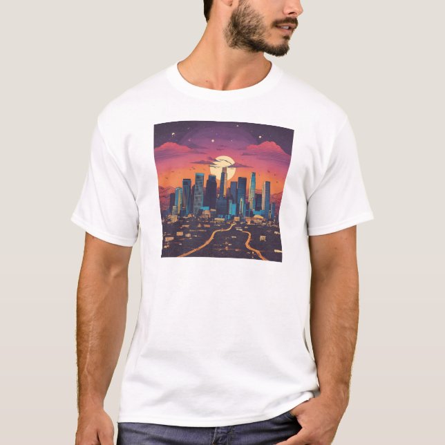 Camiseta Lua atrás da cidade (Frente)