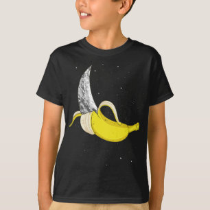 Camiseta Lua Banana Engraçado Comida Espacial Estranha Frut