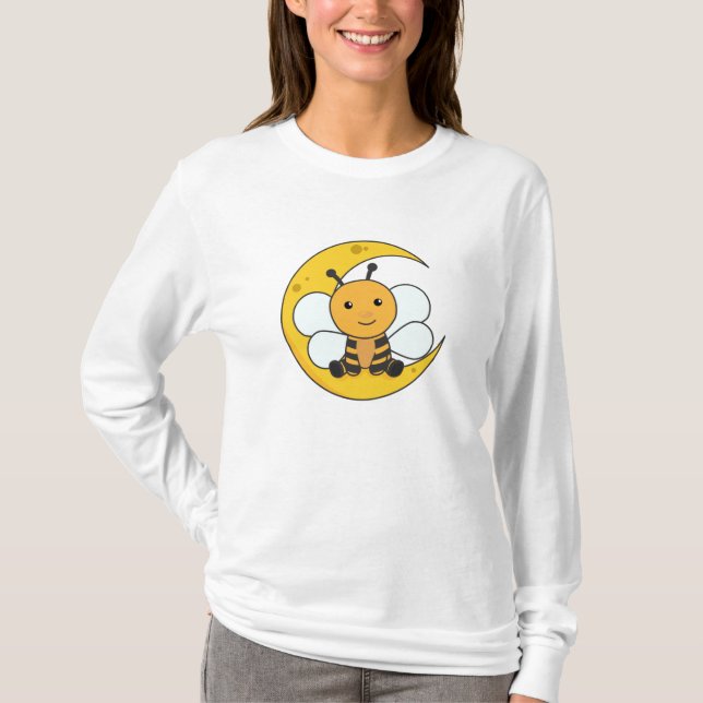 Camiseta Lua Bebê Boa Noite Queda Estrelas do Sono (Frente)