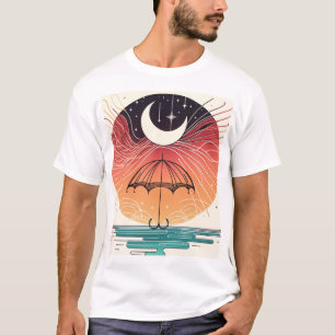 Camiseta Lua Boêmia e Chuva Mágica