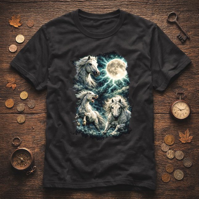 Camiseta Lua Cavalos Selvagens (Criador carregado)