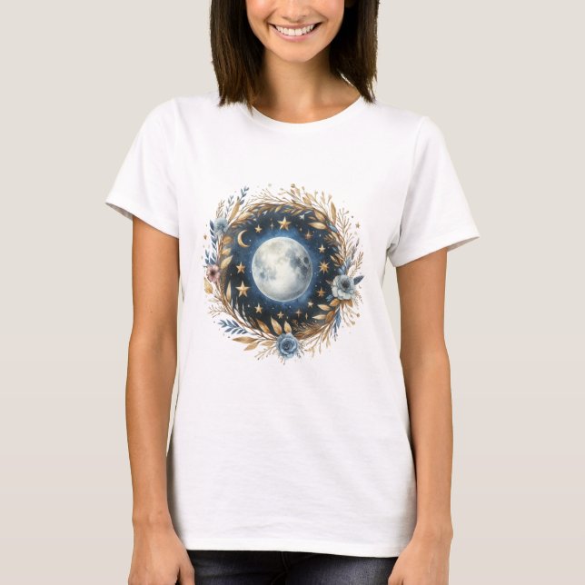 Camiseta Lua Cheia Boho (Frente)