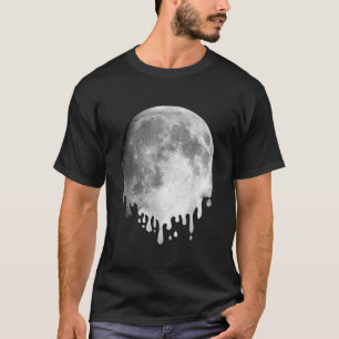 Camiseta LUA CHEIA DERRETENDO Arte Espacial Gotejante