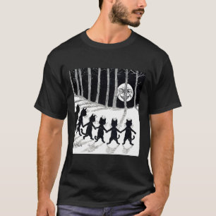 Camiseta Lua cheia e gatos, Louis Wain