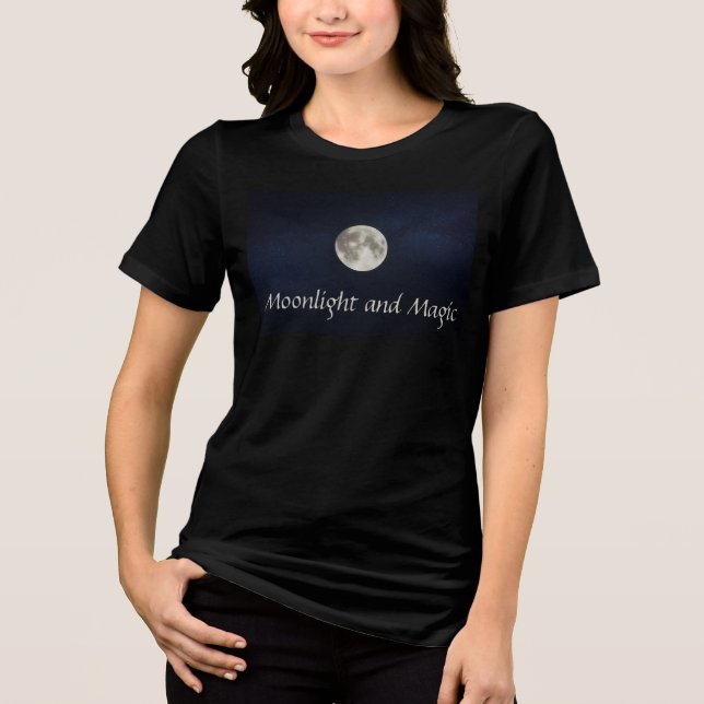 Camiseta Lua cheia, luz da lua e magia (Frente)