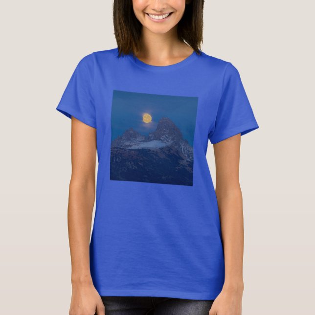 Camiseta Lua Cheia Nascente | Grand Teton Driggs, Idaho (Frente)