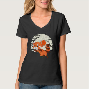 Camiseta Lua China Floresta Selvagem Animal Chinês Red Pand