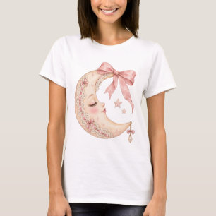 Camiseta Lua Crescente Coquete com Laço