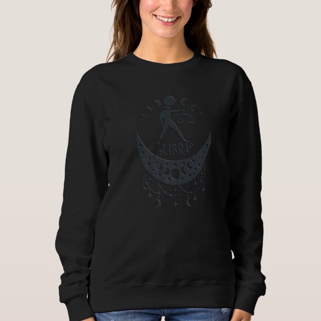 Camiseta Lua Crescente Signo de Libra Nascido em Setembro (Frente)
