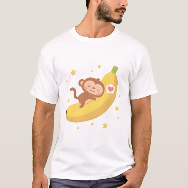 Camiseta Lua De Banana, Macaco-Gato (Frente)