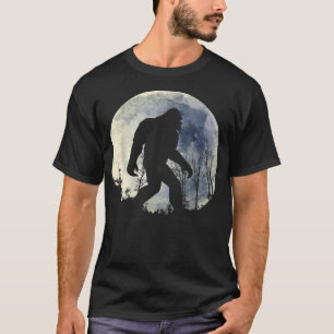 Camiseta lua de cheio de sasquatch bigfoot engraçado 