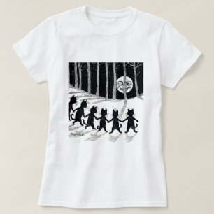 Camiseta Lua de cheio e Gatos, Louis Wain