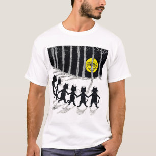 Camiseta Lua de cheio e Gatos, Louis Wain
