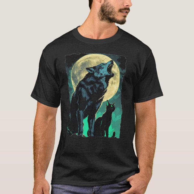 Camiseta Lua de cheio na Noite de Halloween! (Frente)