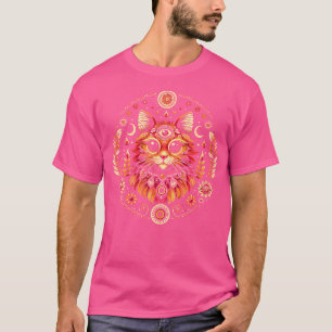 Camiseta Lua de Cogumelos Místicos de Boho Celestial