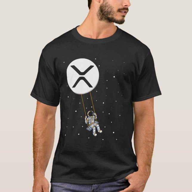 Camiseta Lua de Criptomoeda do Controlador Xrp Swing Ripple (Frente)