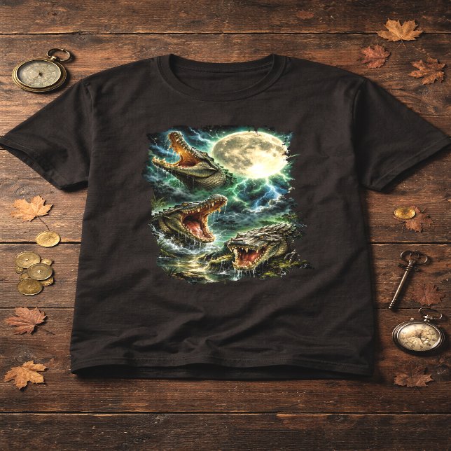 Camiseta Lua de Crocodilo (Criador carregado)