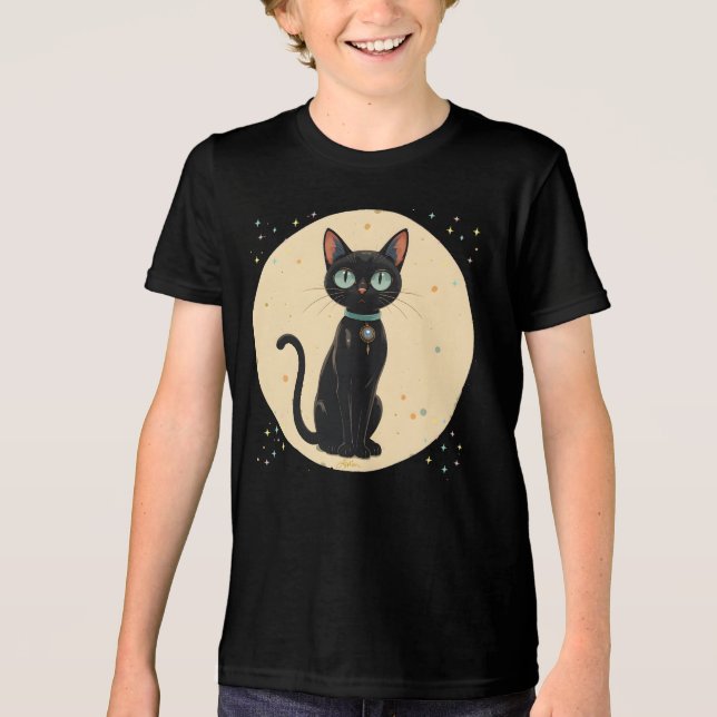 Camiseta Lua de Gato Negro Futuro Atômica (Frente)