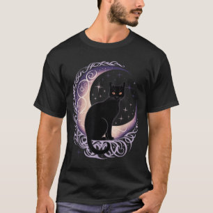 Camiseta Lua de Gato Preto Satanismo Demoníaco Bruxaria Dia