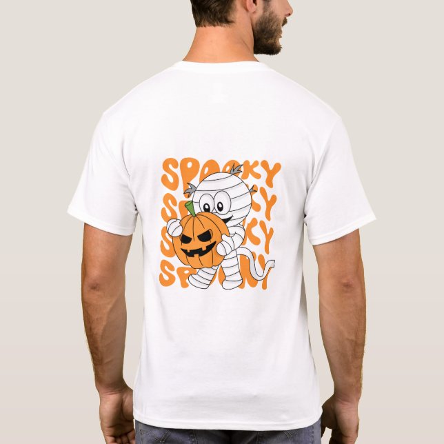Camiseta Lua de Halloween revela segredos escuros (Verso)