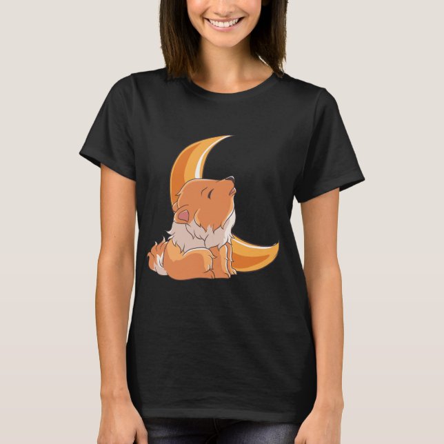 Camiseta Lua de Howling da Pomerânia (Frente)