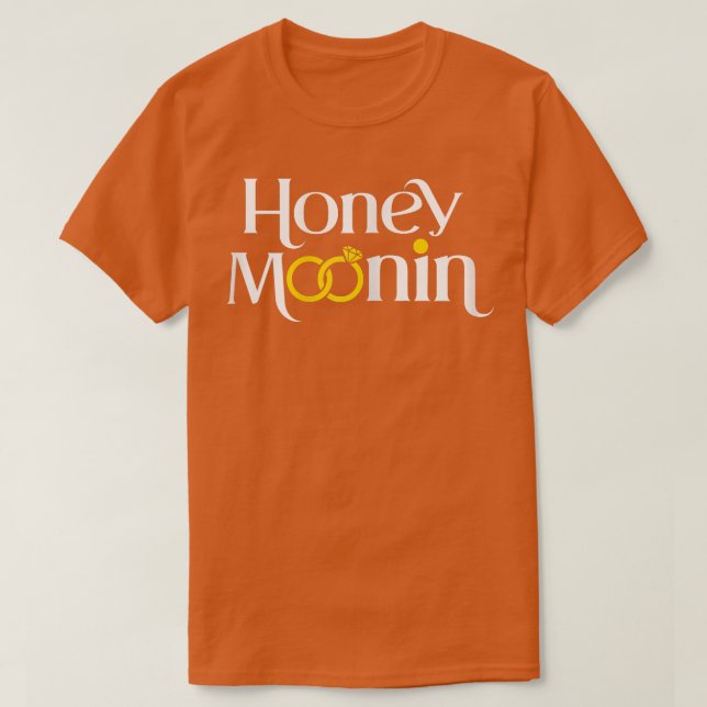 Camiseta Lua de Mel das Mulheres Noiva Noivo Lua de Mel (Frente do Design)