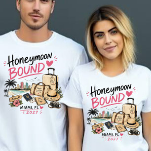 Camiseta Lua de Mel em Miami FL 2027