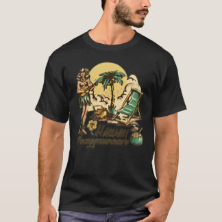 Camiseta Lua de Mel Vintage no Havaí