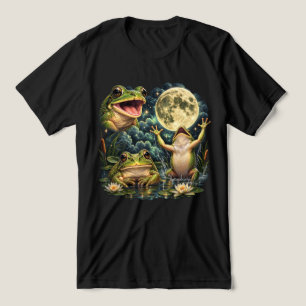 Camiseta Lua de Sapo Vintage Natureza Retro Anfíbio Naturez