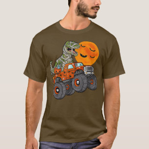 Camiseta Lua de Truck Monstro do Dinossauro das Halloween