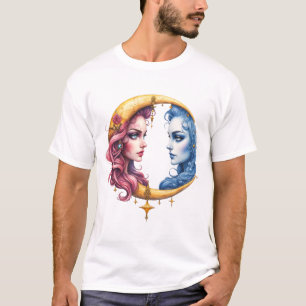 Camiseta Lua do Equilíbrio Eterno – Almas de Fogo e Água. 