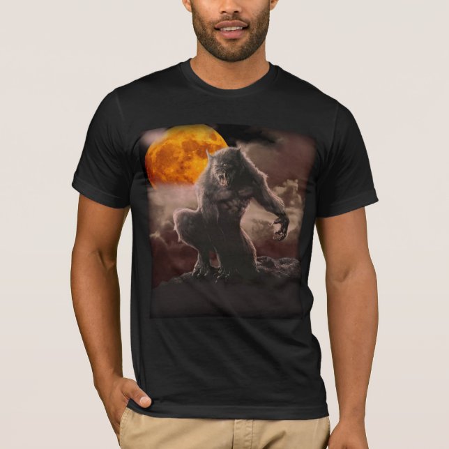 Camiseta Lua do sangue do homem-lobo (Frente)