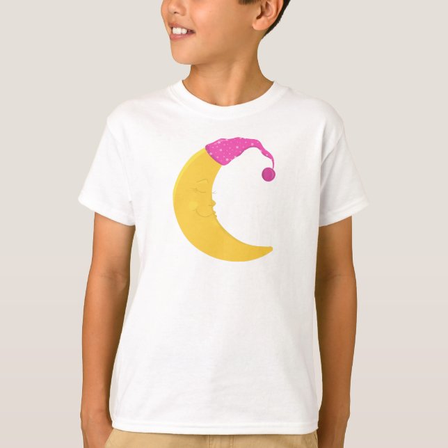 Camiseta Lua Dormindo, Lua Fresca, Lua Amarela, Chapéu Notu (Frente)