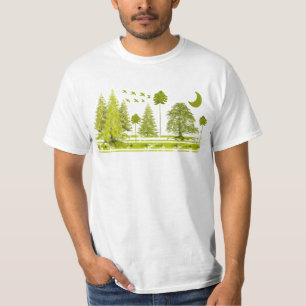 Camiseta Lua dos pinhos de Grunged -