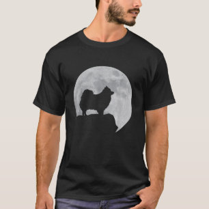 Camiseta Lua E Cão Silhueta Pom Pomeraniano