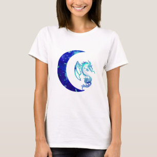 Camiseta Lua e Dragão do Crescente Azul