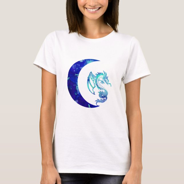 Camiseta Lua e Dragão do Crescente Azul (Frente)