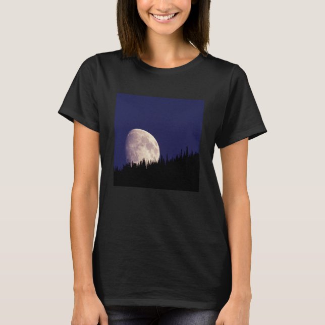 Camiseta Lua e Floresta | Glacier National Park Montana (Frente)