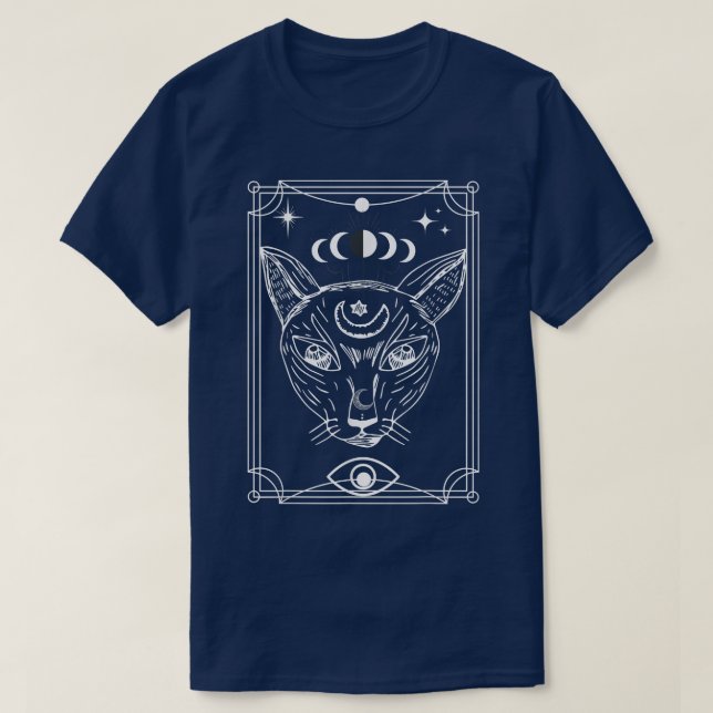 Camiseta Lua E Gato De Crescente De Tarte  (Frente do Design)